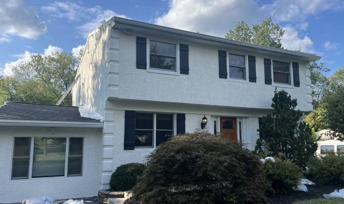 View of a house from outside after being paited