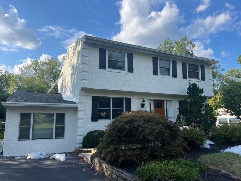 View of a house from outside after being paited